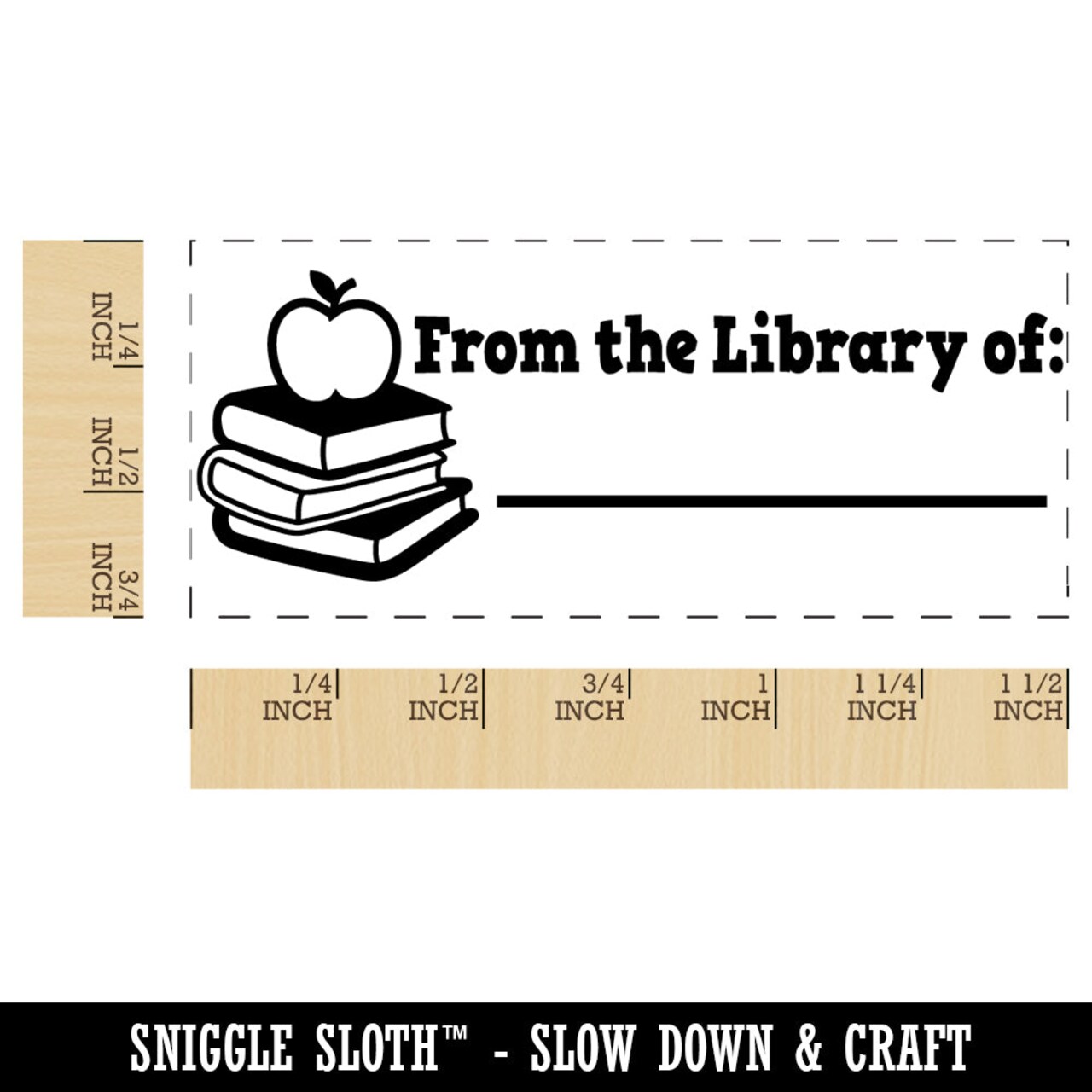 From the Library of Teacher Student School Self-Inking Rubber Stamp Ink Stamper